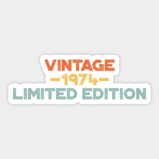 Vintage 1974 Limited Edition Sunset 50th Birthday Sticker